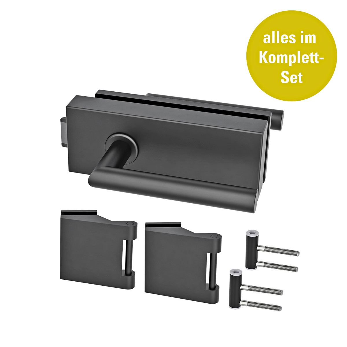 Glastürbeschlagset SKS 61 BLACK 3-teilig | 265484
