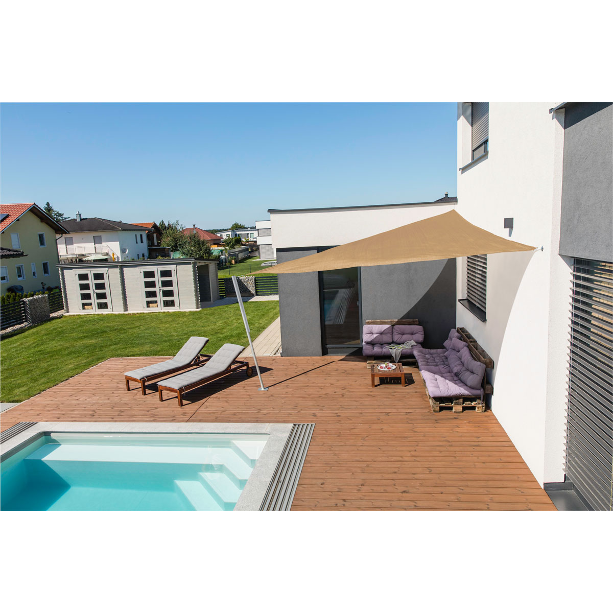 Dreieck-Segel Capri 4 x 4 x 4 m reed | 400 | 269495 – Bild 4