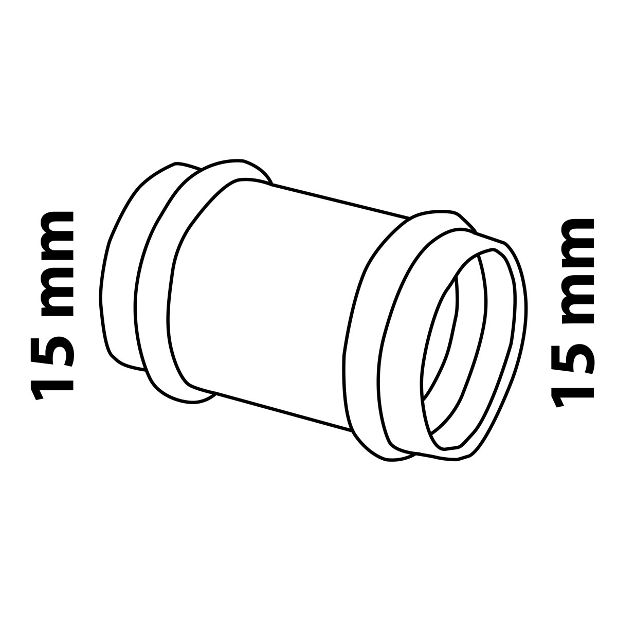 Kirchhoff CU Schiebemuffe blank 15 mm 2 Muffen P5270S | 276254 – Bild 4