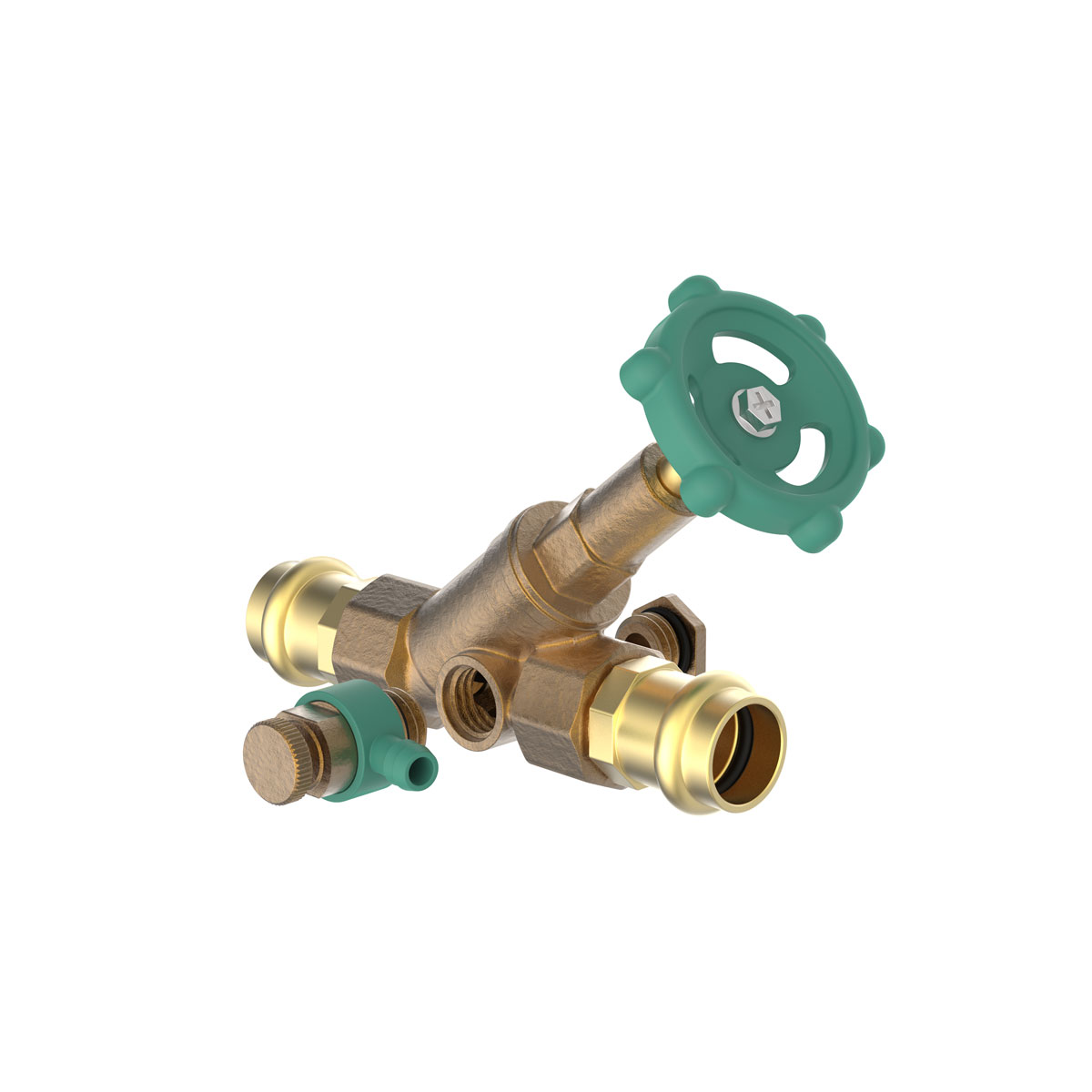 Kirchhoff Schraegsitzventil 22 mm mit Entleerung V-Press | 276260