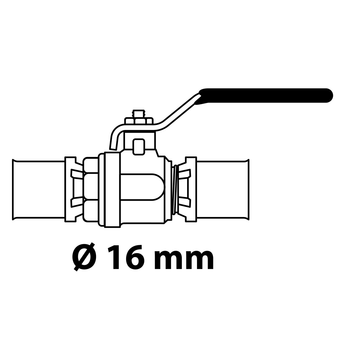 Kirchhoff MS Kugelhahn blank 16 mm fuer MSVR Press | 276273