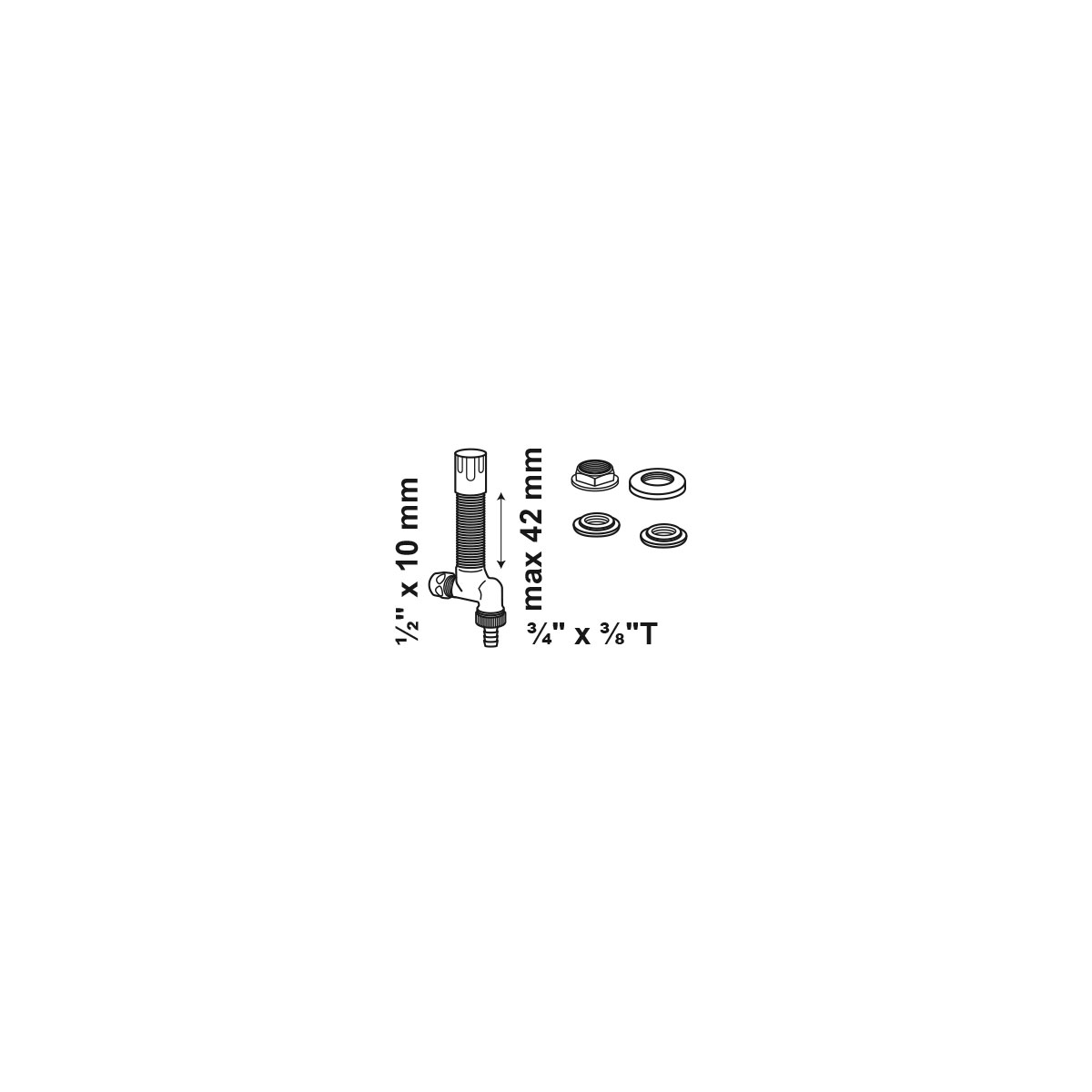 Kirchhoff Untertisch-Ventil 1/2" x 10 mmQ/10-50 mm mit Rueckflussverhinderer | 276297 – Bild 3
