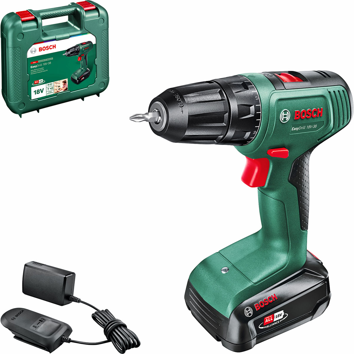 Bosch  Akku-Bohrschrauber EasyDrill 18V-38 inkl Ladegerät | 277305