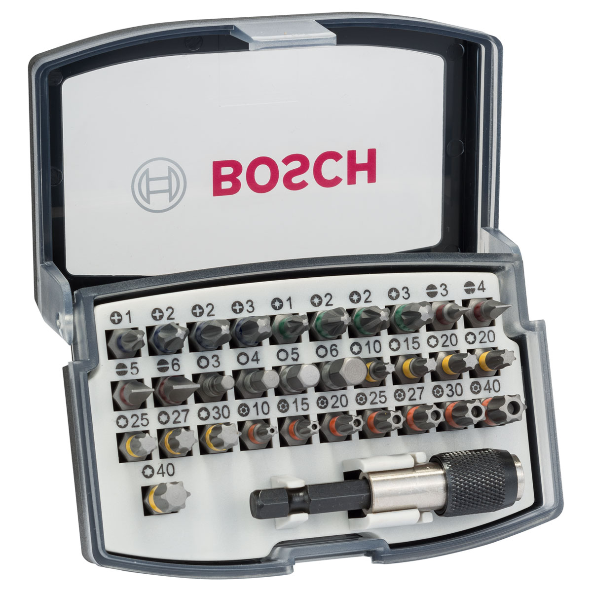Bosch Professional  32-teiliges Schrauberbit-Set PH PZ H T und Quick Change-Universalhalter | 277451