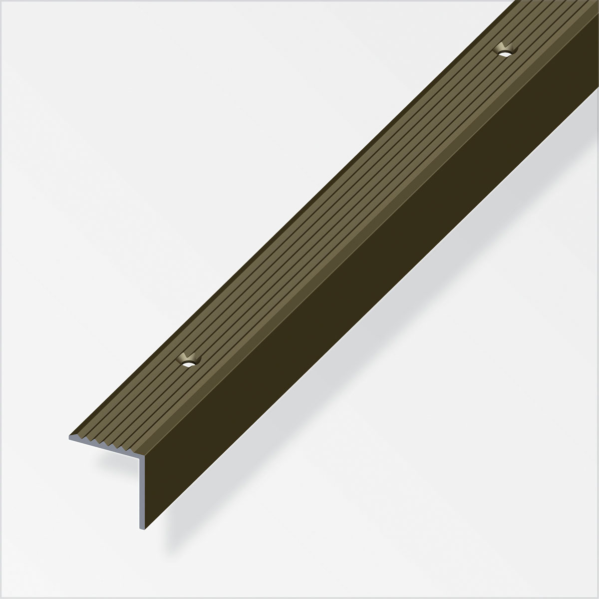 Alfer Treppenschiene 19 x 20 mm 1m bronze | gelocht | 298890