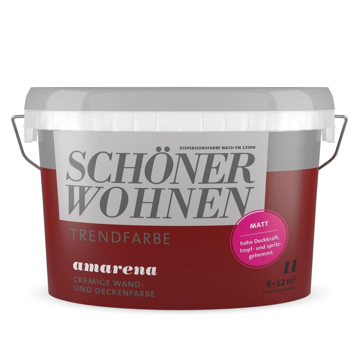 Schöner Wohnen Farbe Trendfarbe Amarena Matt 1 L | 1 | Matt | 383948