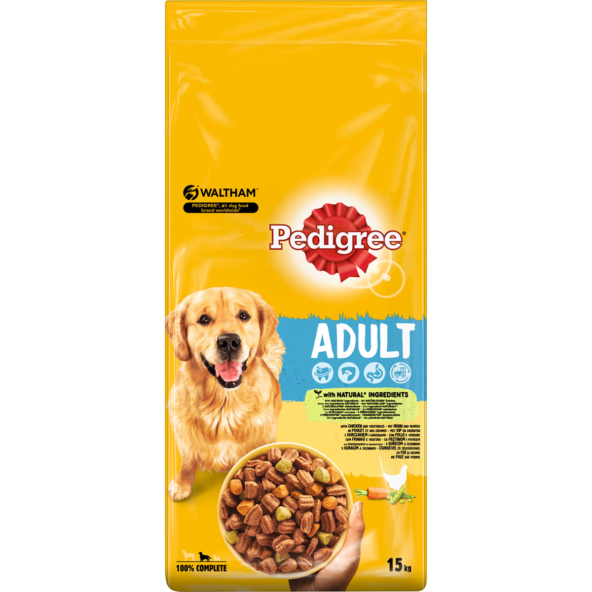 Pedigree Trockenfutter Huhn und Gemüse 15 kg | 406388