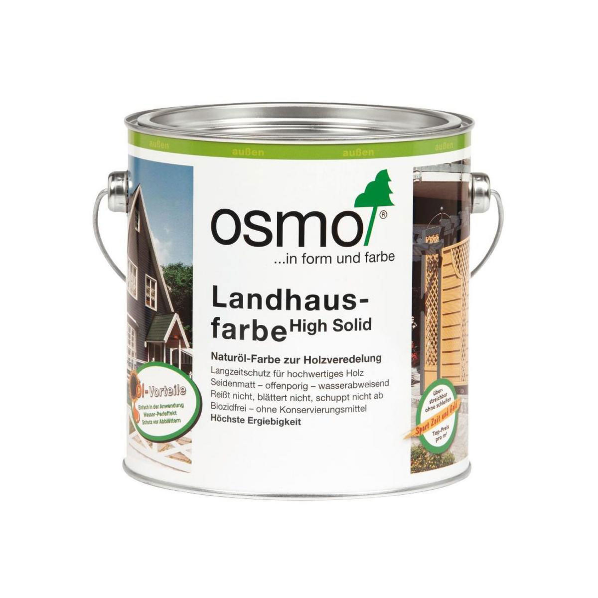 Osmo Landhausfarbe Lichtgrau 2,5 L | 2,5 | 407012