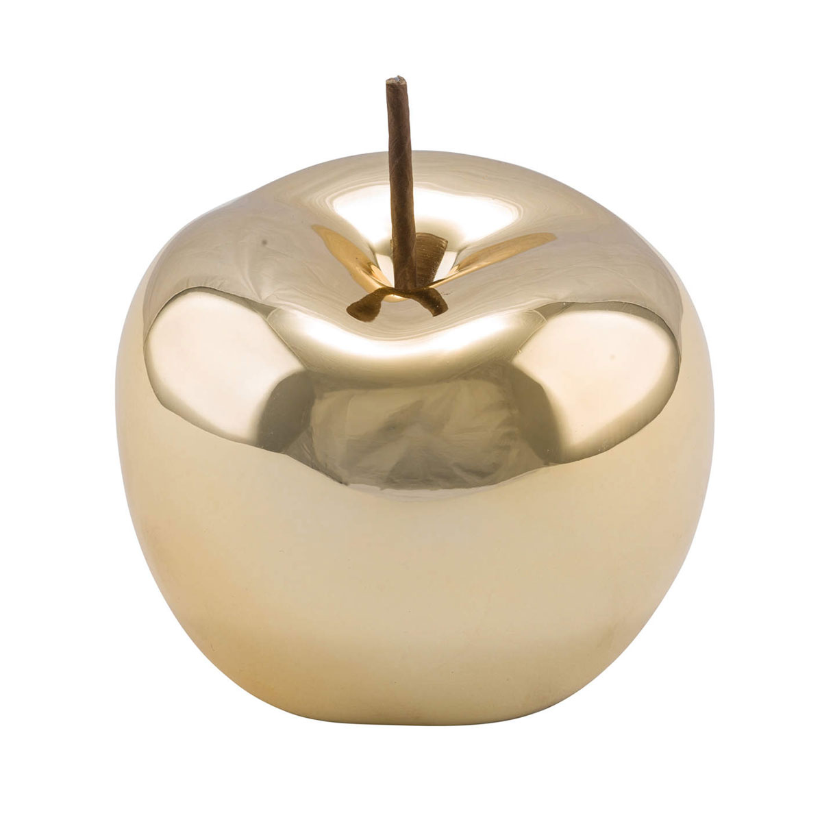 Keramik-Apfel Durchmesser 9,5 x 8 cm goldfarben | 41262