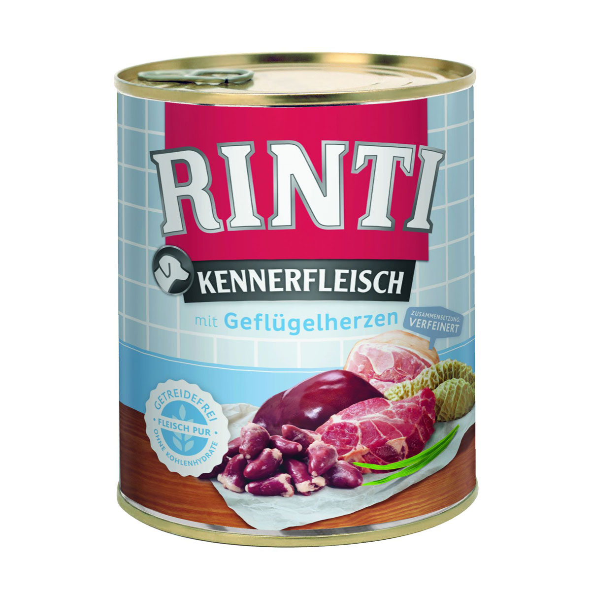 Rinti  Dose Kennerfleisch Geflügelherzen 800g | 441253