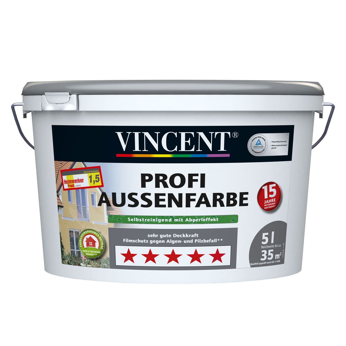 Vincent Profi Außenfarbe 5 L | 5 | 460081
