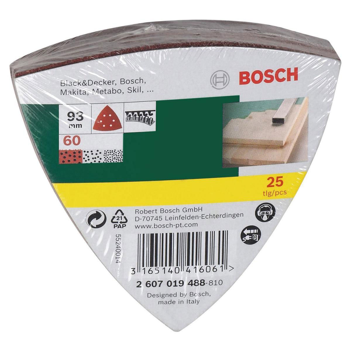 Bosch  Deltaschleifblatt Korund K60 9,3 cm 25 Stück | K60 | 476321 – Bild 3