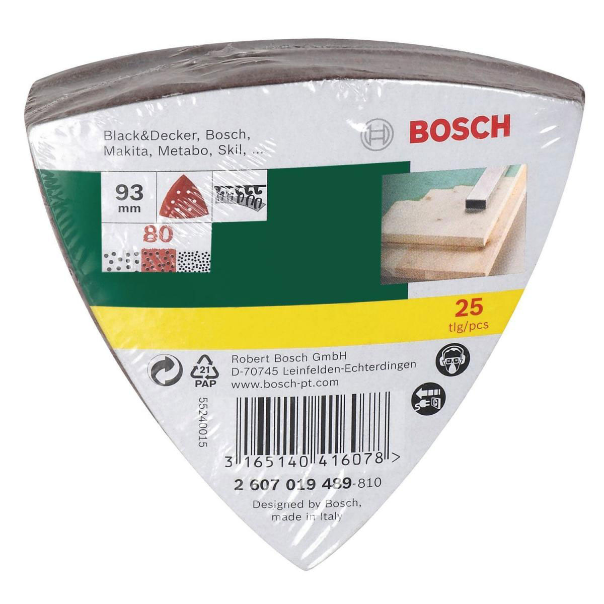 Bosch  Deltaschleifblatt Korund K80 9,3 cm 25 Stück | K80 | 476322 – Bild 3
