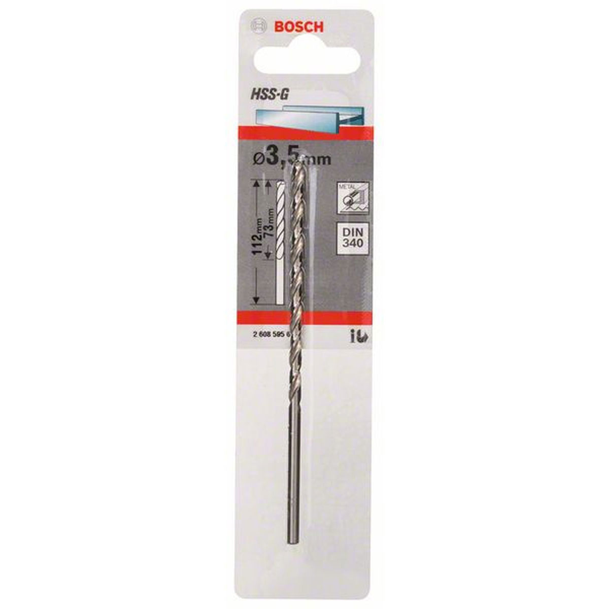 Bosch  Spiralbohrer HSS-G Durchmesser 3,5 x 73 mm | 73 | 490118