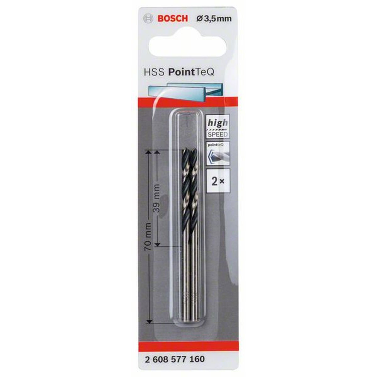 Bosch HSS-Spiralbohrer PointTeQ 3,5 mm | 70 | 490135