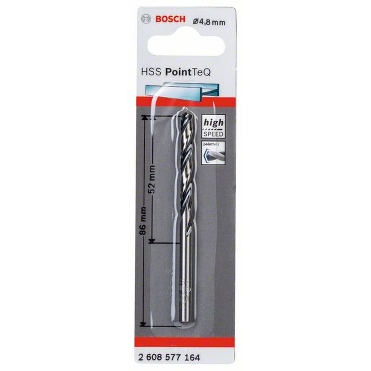 Bosch HSS-Spiralbohrer PointTeQ 4,8 mm | 86 | 490139