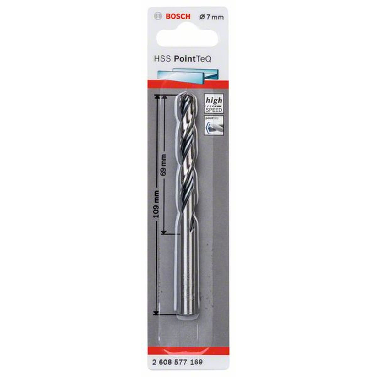 Bosch HSS-Spiralbohrer PointTeQ 7,0 mm | 109 | 490142