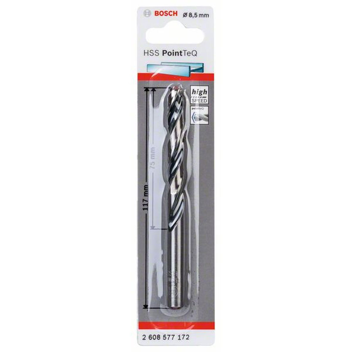 Bosch HSS-Spiralbohrer PointTeQ 8,5 mm | 117 | 490144
