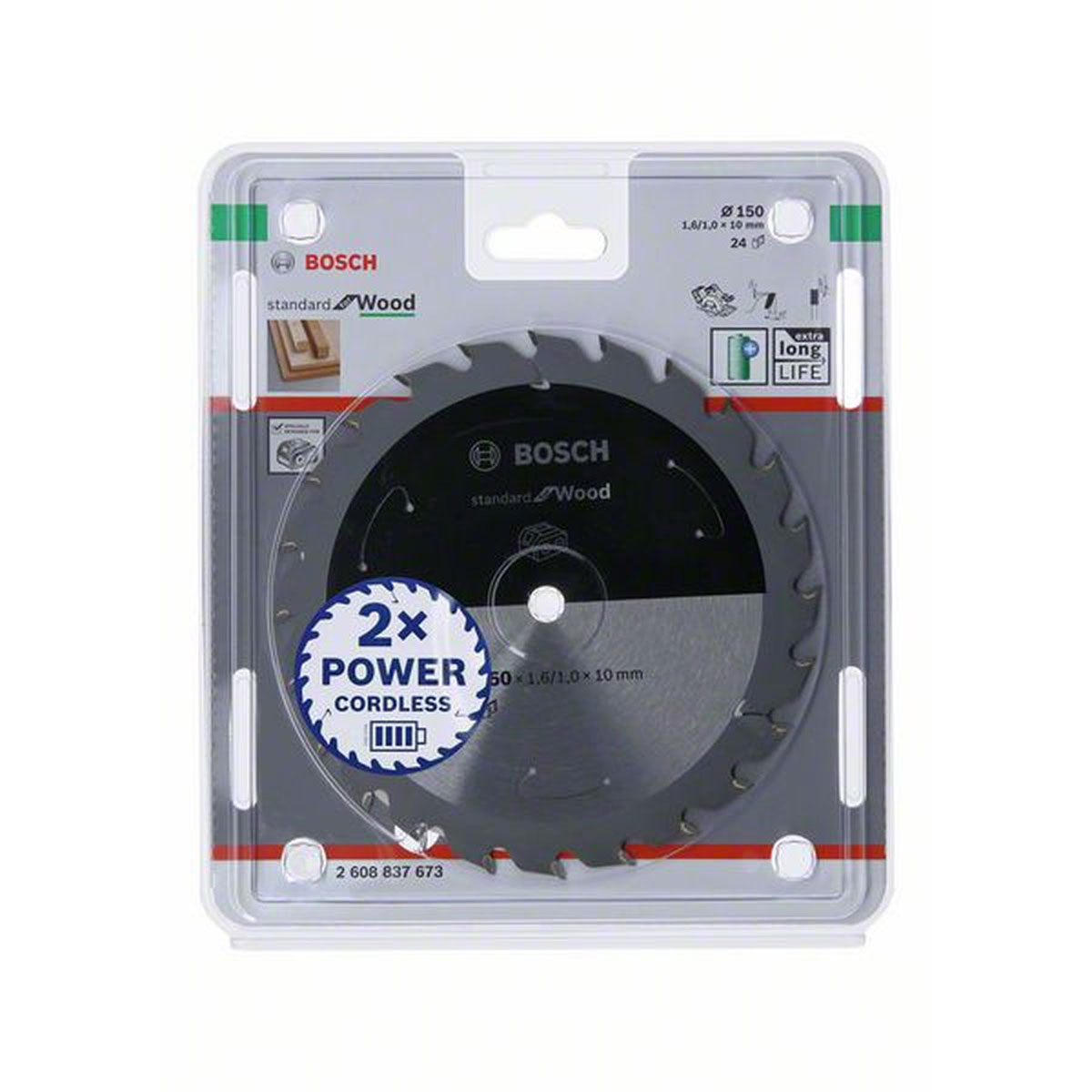 Bosch Kreissägeblatt Holz 150 mm 24 Zähne | 24 Zähne | 150 | 490198