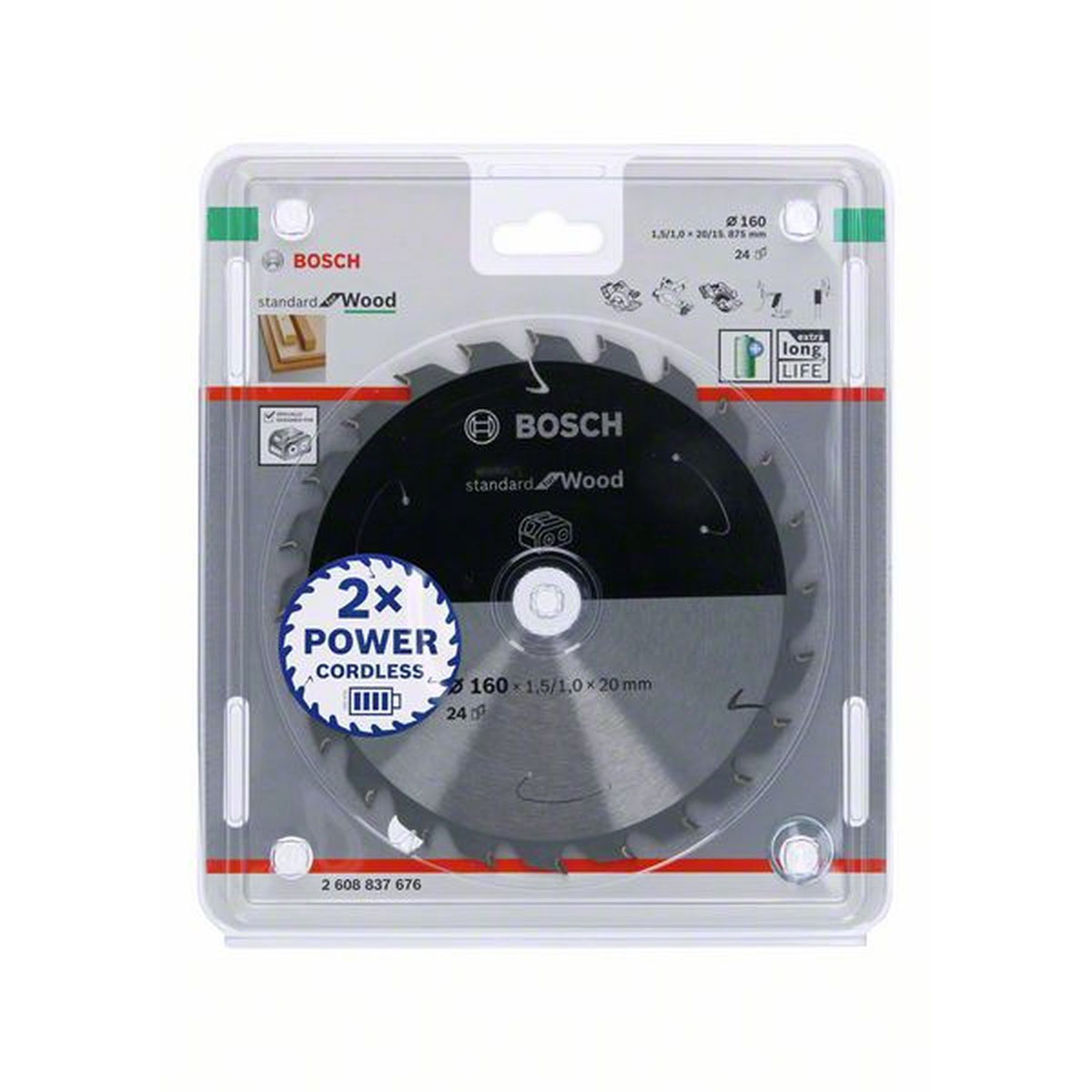 Bosch Kreissägeblatt Holz 160 mm 24 Zähne | 24 Zähne | 160 | 490199