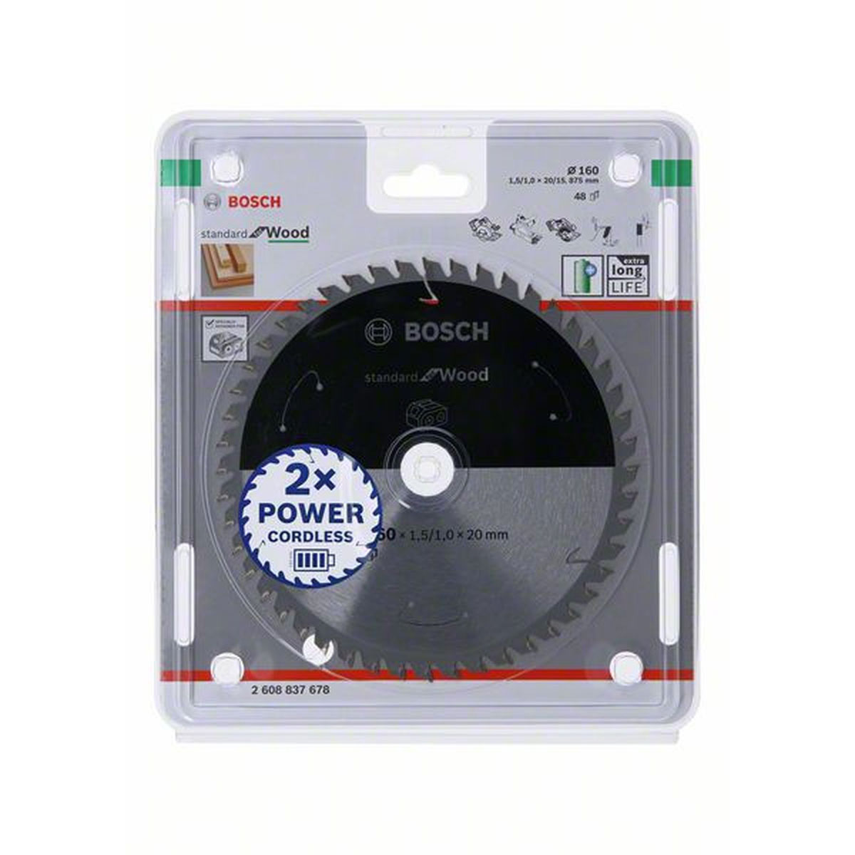 Bosch Kreissägeblatt Holz 160 mm 48 Zähne | 48 Zähne | 160 | 490200