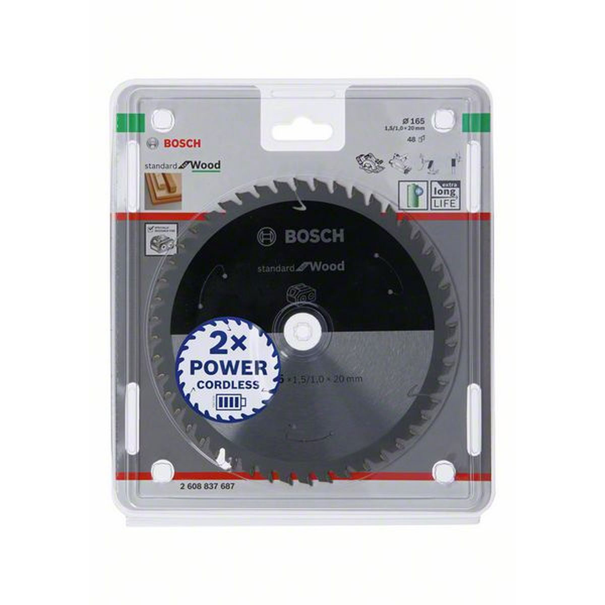 Bosch  Kreissägeblatt Holz Durchmesser 200 x 165 mm 48 Zähne | 48 Zähne | 165 | 490205