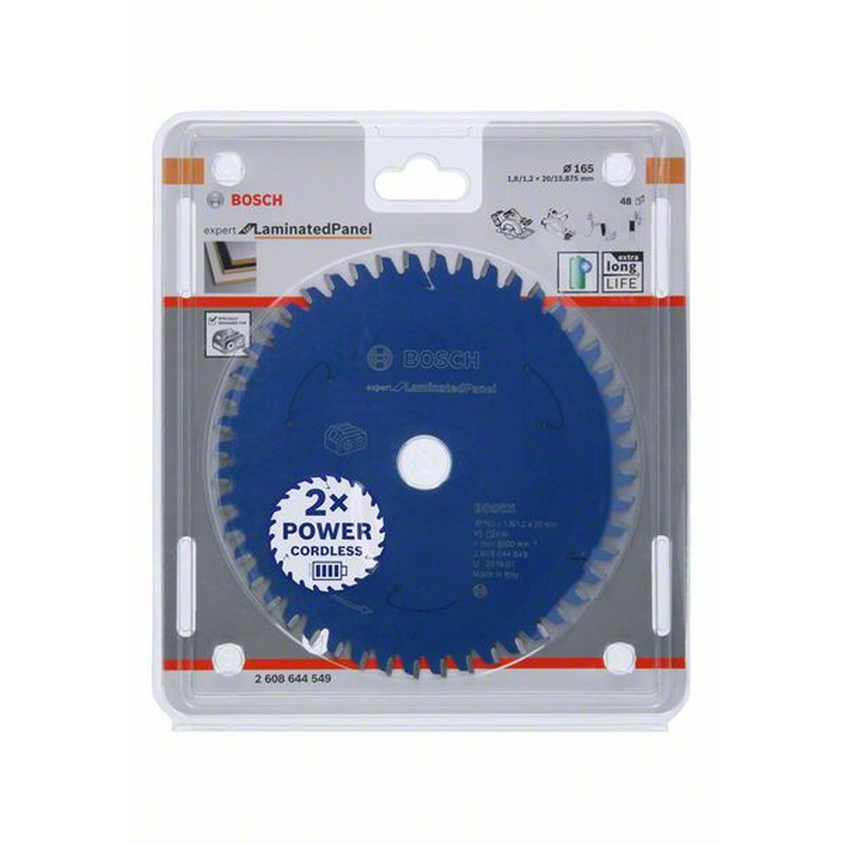 Bosch  Kreissägeblatt Durchmesser 165 x 1,8 mm für Holz | 165 | 490207