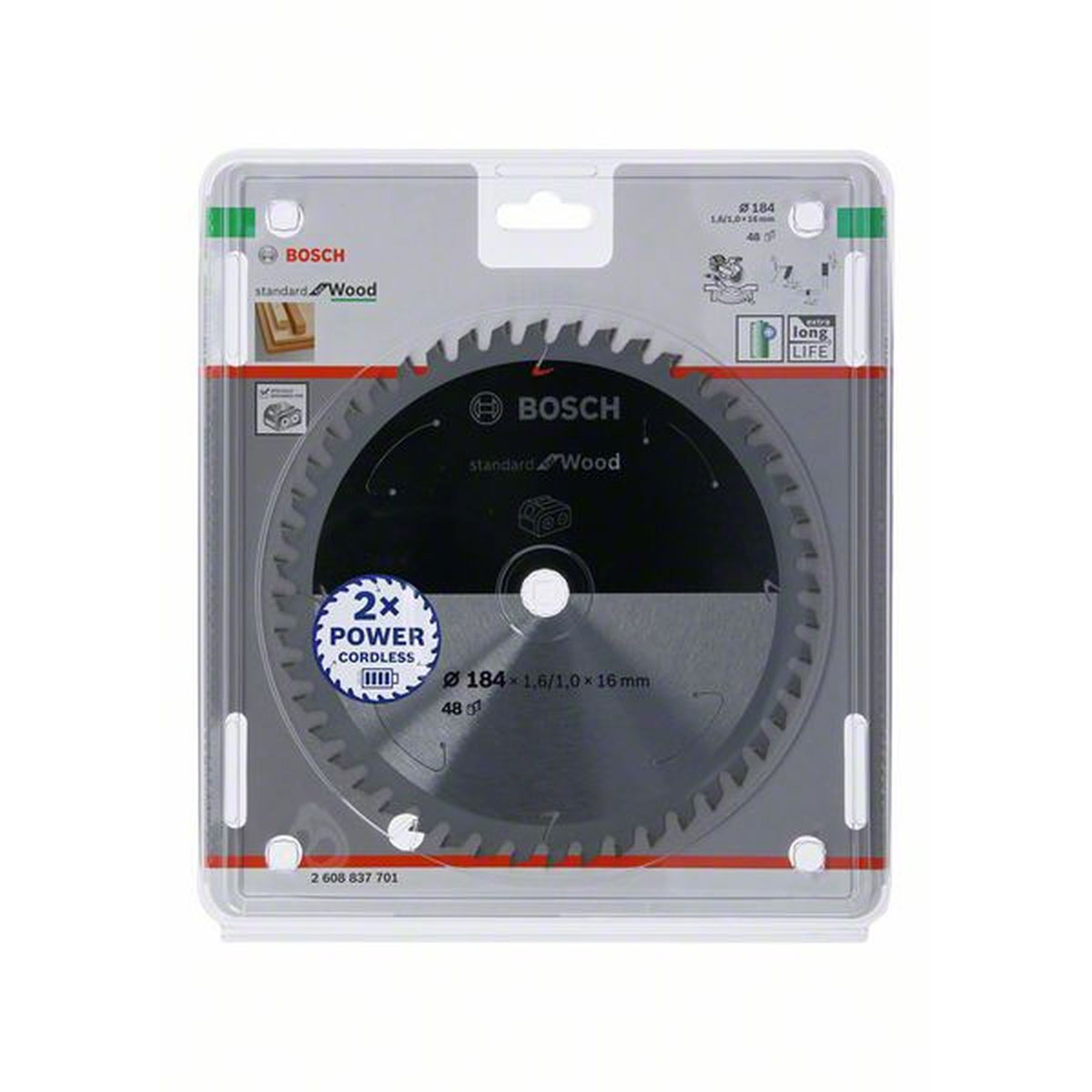 Bosch Kreissägeblatt Holz 184 mm 48 Zähne | 48 Zähne | 184 | 490211