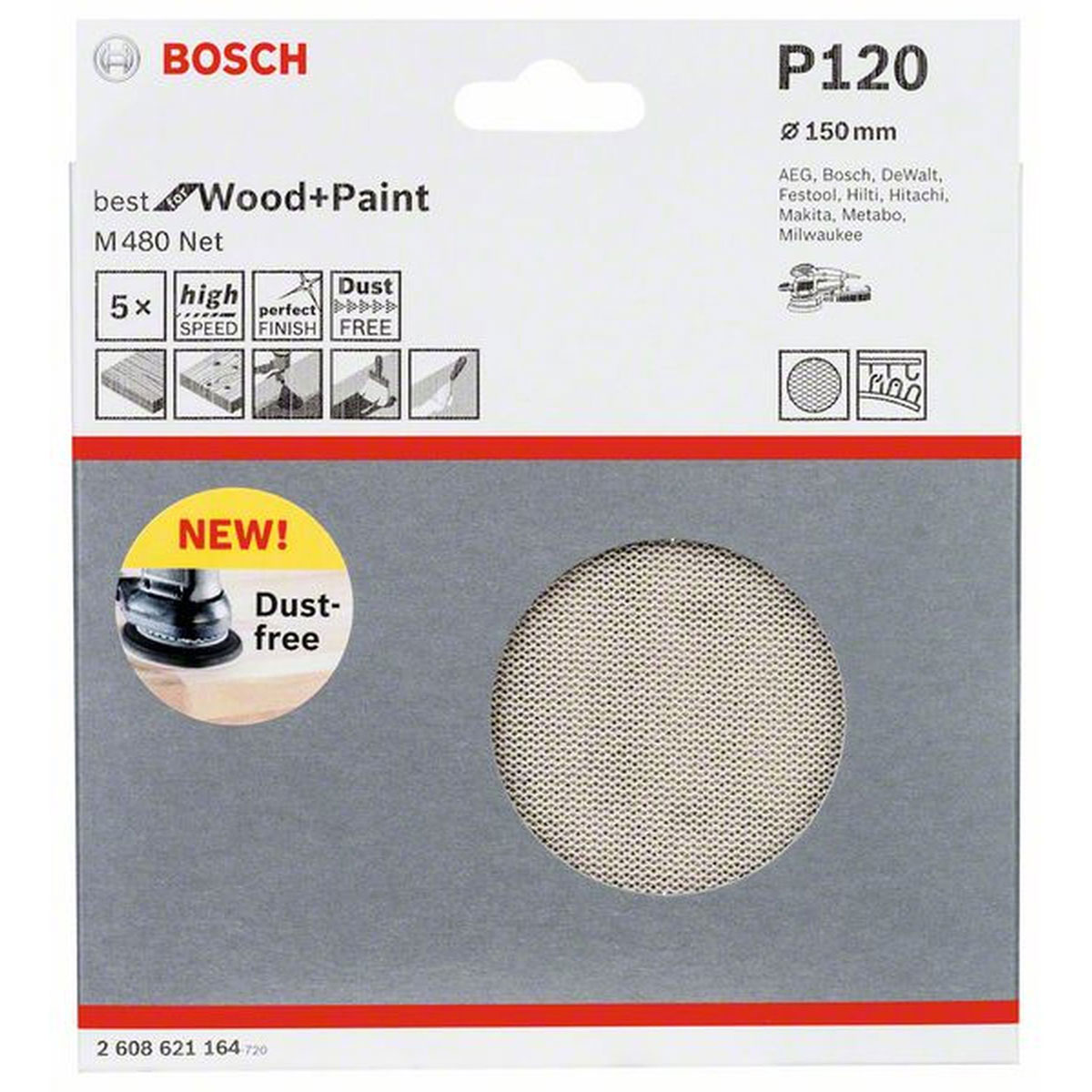 Bosch  Netzschleifblatt M480 K120 Durchmesser 150 mm | 150 | 120 | 490230