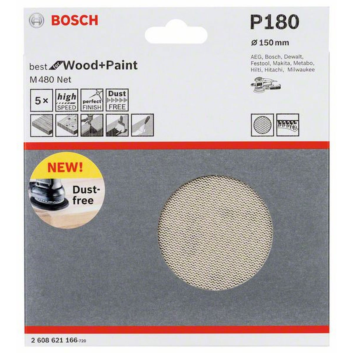 Bosch  Netzschleifblatt M480 K180 Durchmesser 150 mm | 150 | 180 | 490231