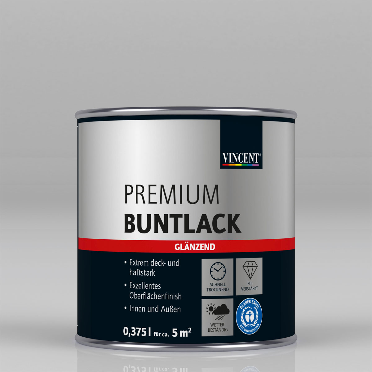 Vincent Premium Weißlack RAL 9003 signalweiß glänzend 375 ml | 375 | 0,375 | Glänzend | 495099