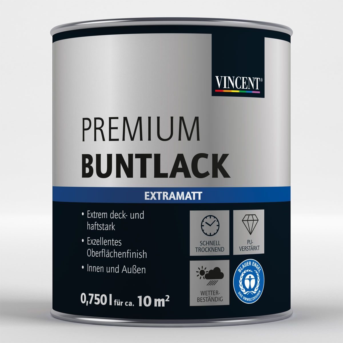 Vincent Premium Buntlack Pastelgrün extramatt 750 ml | 0,75 | Matt | 495101