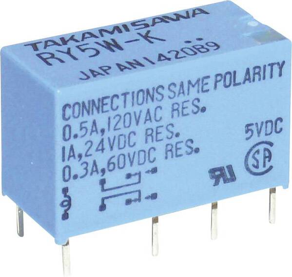 Takamisawa RY-05W-K Printrelais 5 V/DC 1 A 2 Wechsler 1 St.