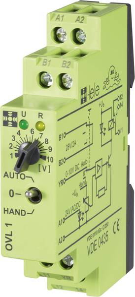 tele OVL1 24 V/AC/DC 0 - 10 V Koppelrelais 24 V/DC, 24 V/AC 5 A 1 Wechsler 1 St.