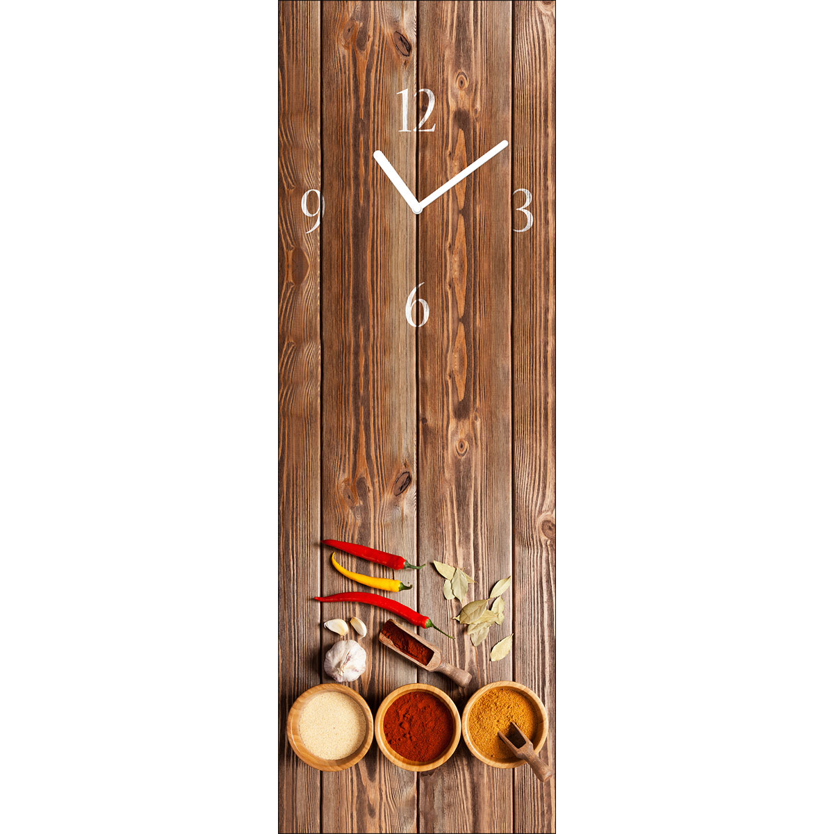 Time-Art Herbage und Wood 20 x 60 cm Glasuhr | 513514