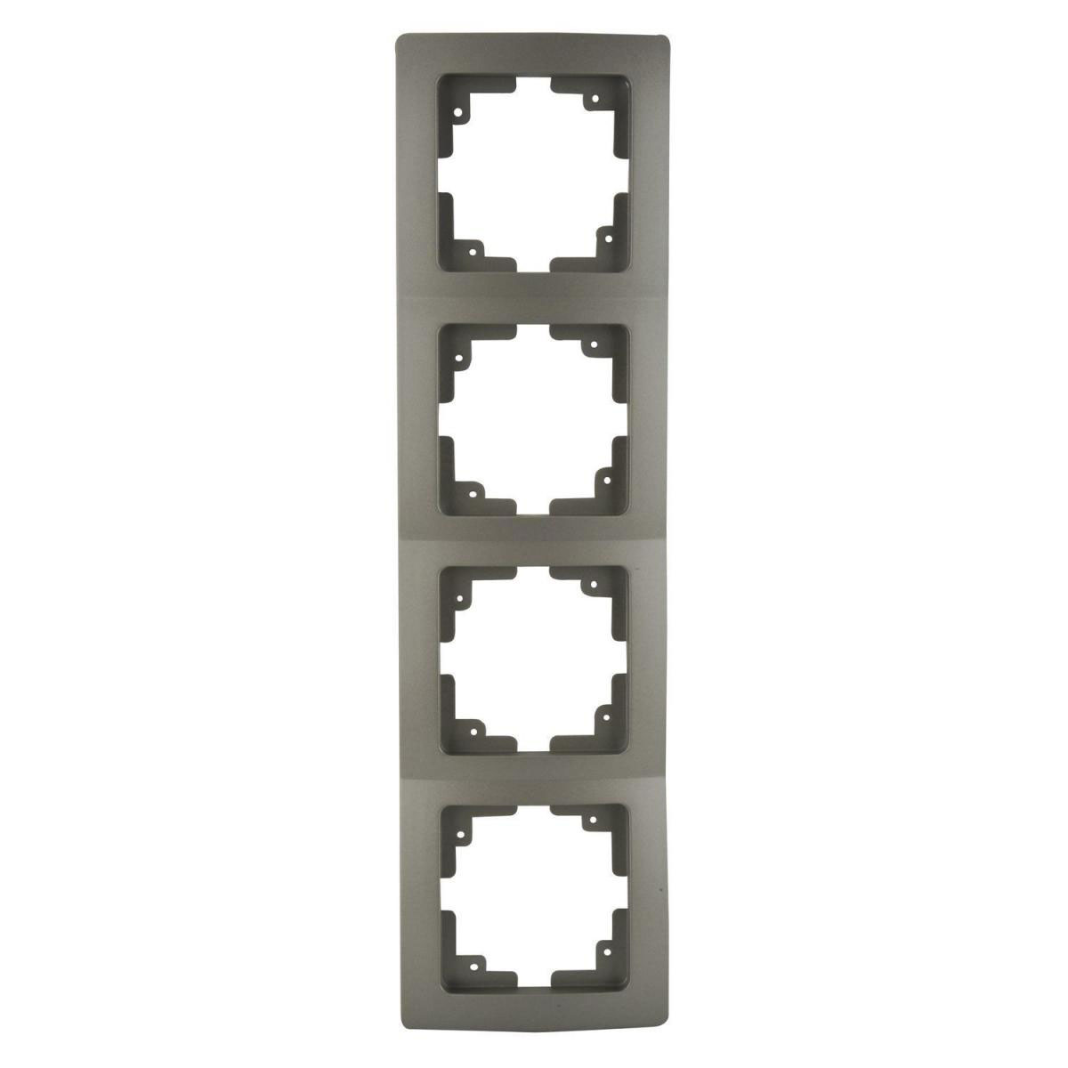 Abdeckrahmen Monaco 4-fach platin Serie 204 | 4 | 520554