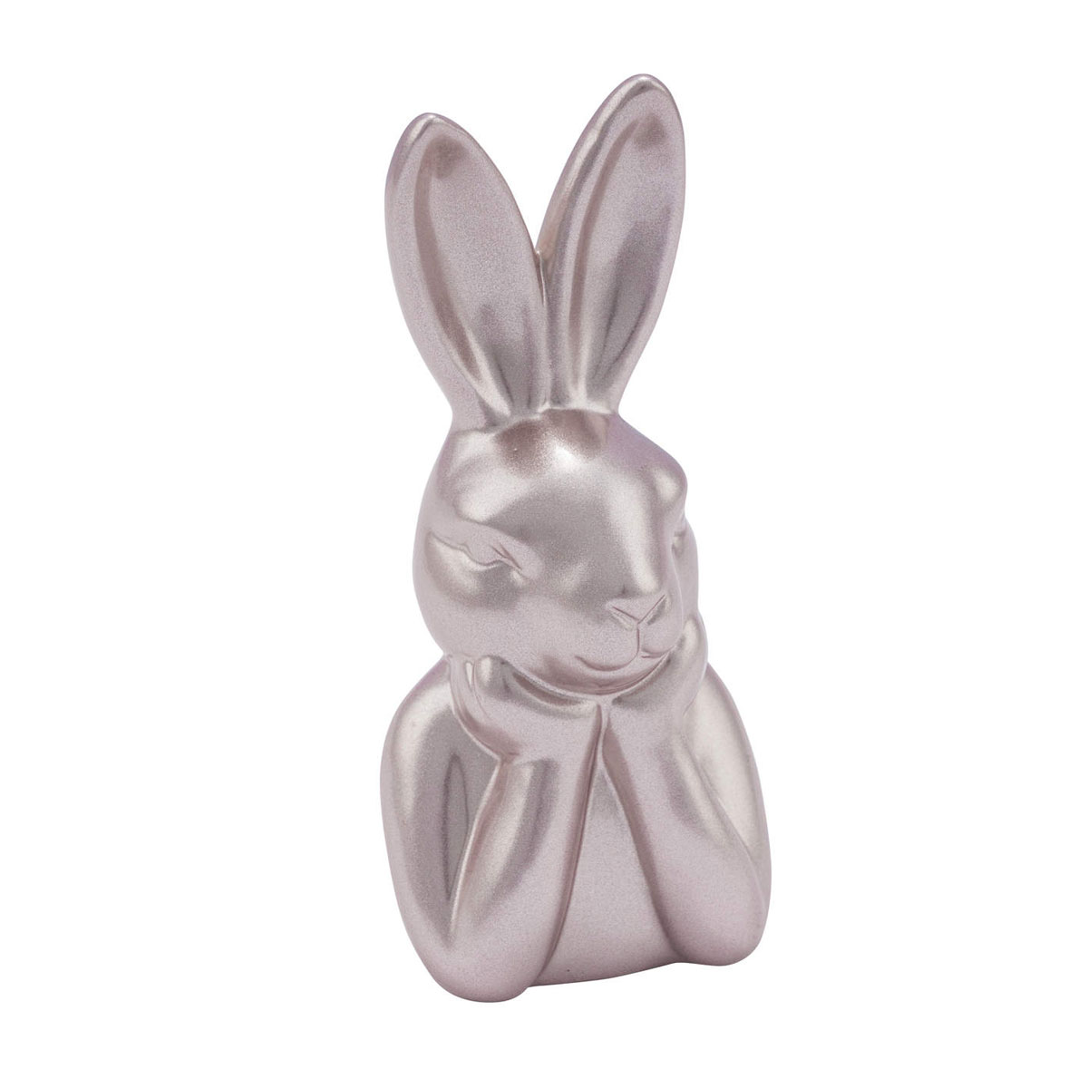 Keramik-Hasenkopf 5,5 x 13 x 5 cm rosemetallic | 522498