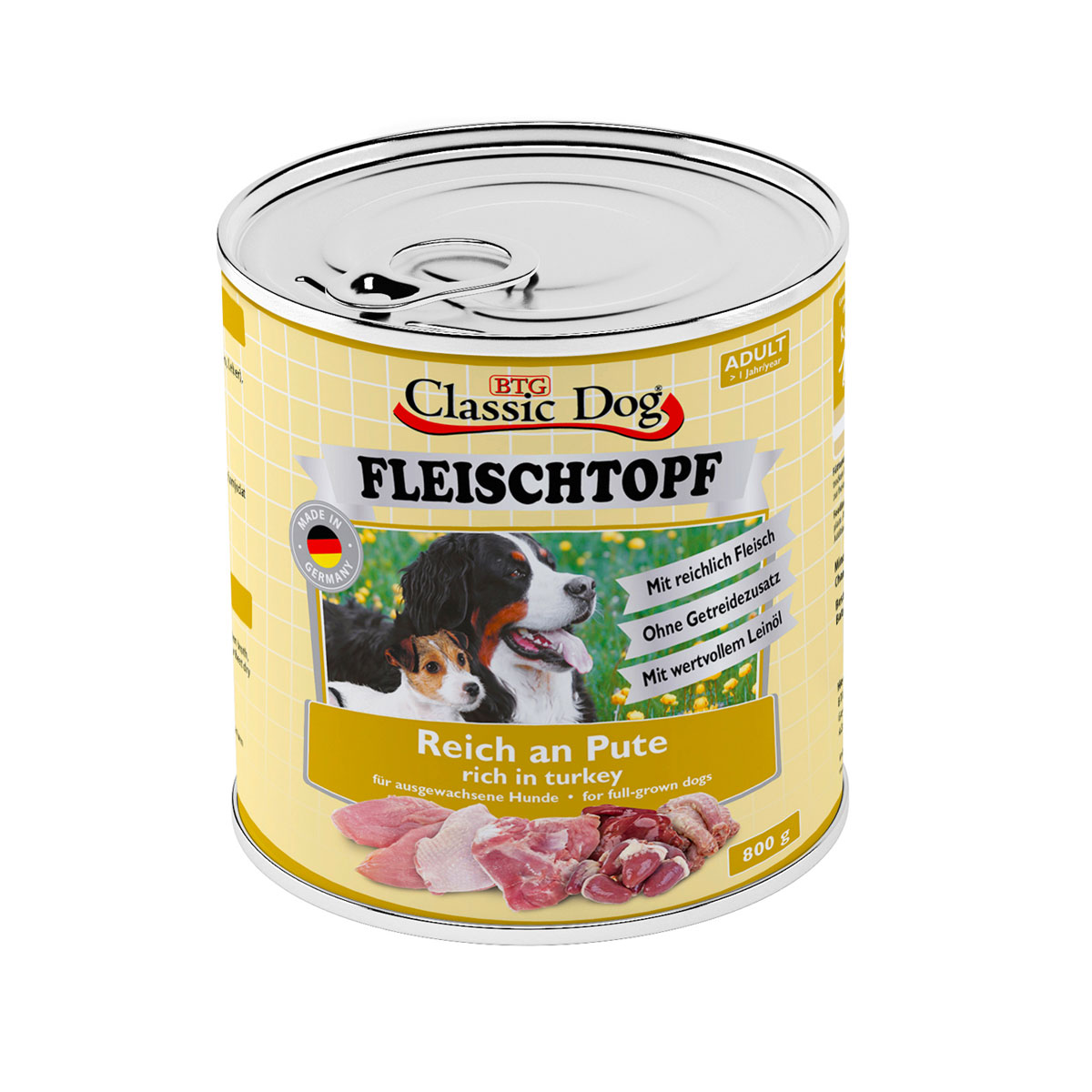 Classic Dog Hundefutter Fleischtopf Pute 800 g | Pute | 525968