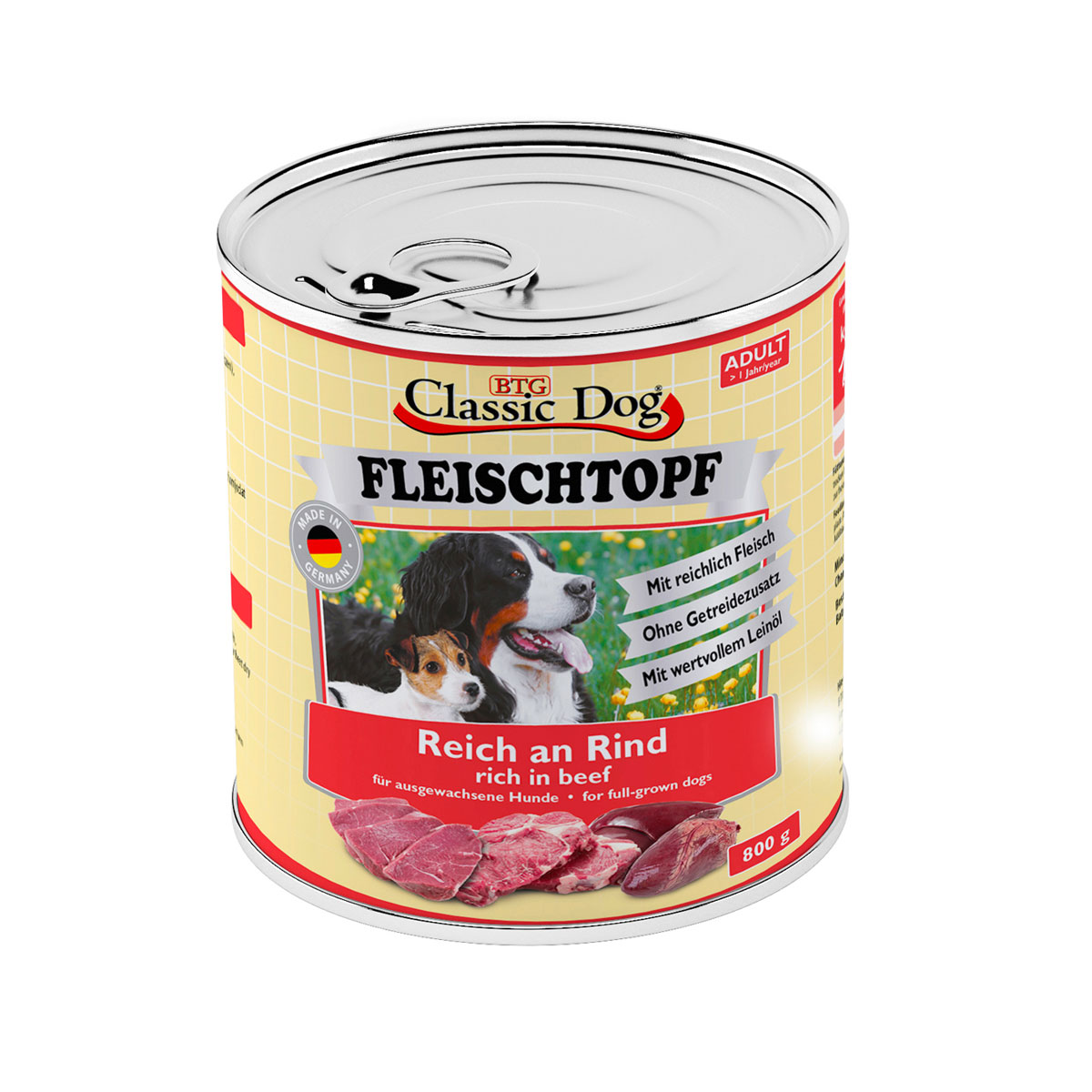 Classic Dog  Hundefutter Fleischtopf Rind 800 g | Rind | 525969