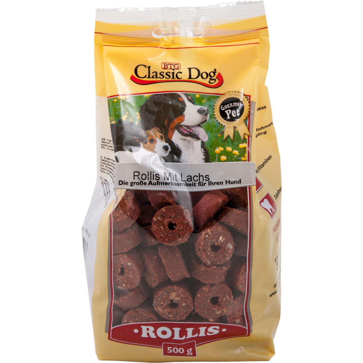 Classic Dog  Snack Rollis mit Lachs 500g | 526005