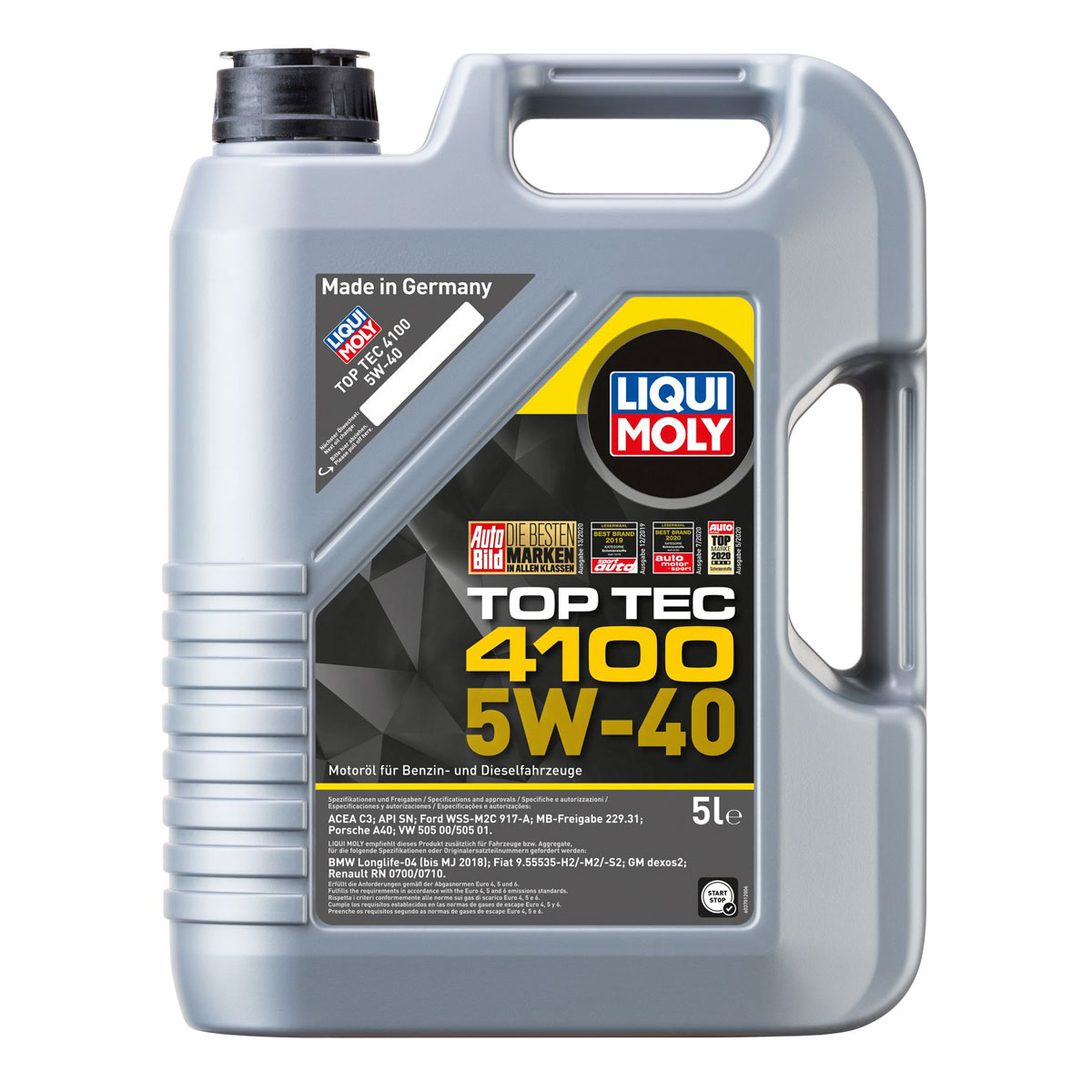 Liqui Moly Leichtlauf-Motor-Öl Top Tec 4100 5W-40 5 L | 5L | 527784