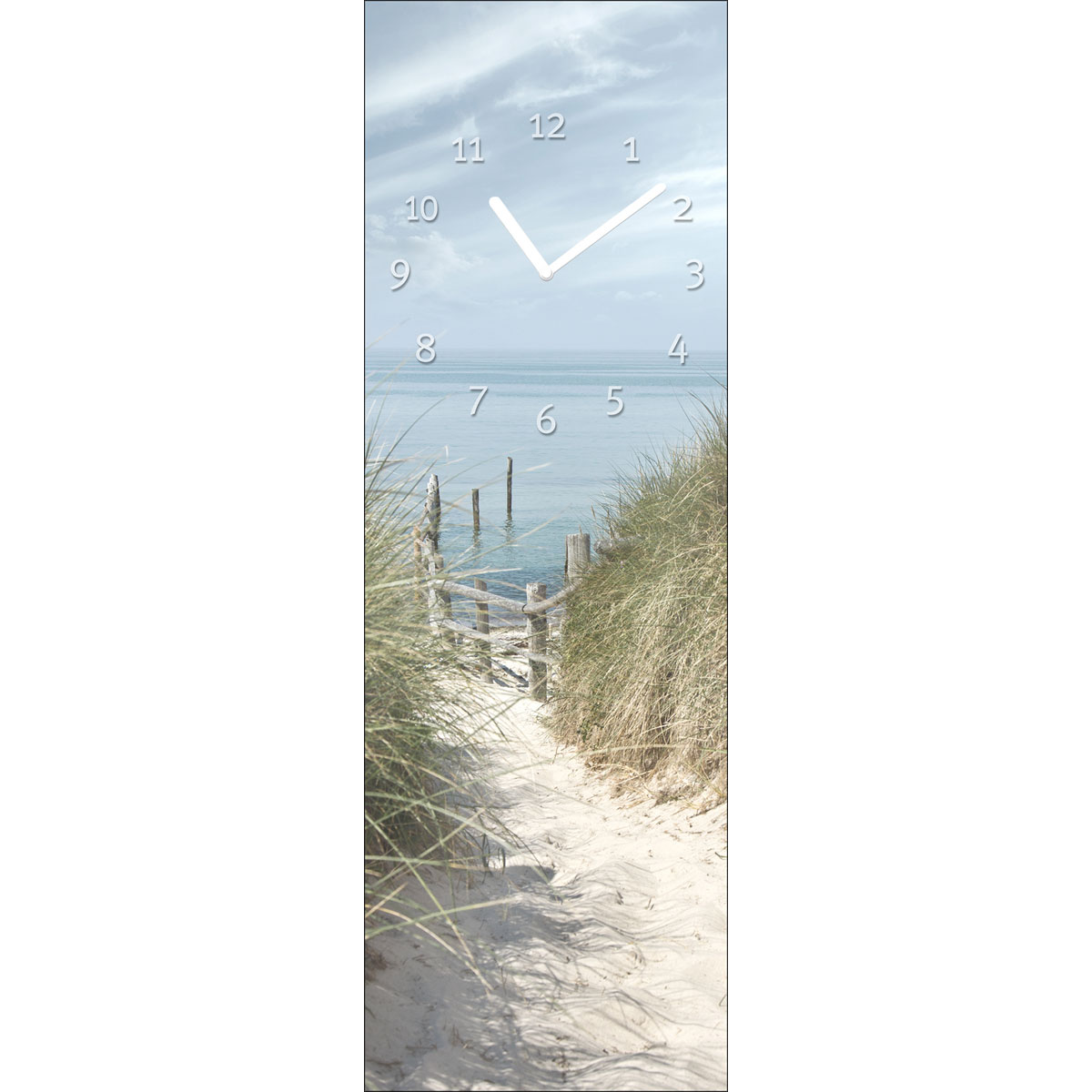 Time-Art Düne und Meer 20 x 60 cm Glasuhr | 529844