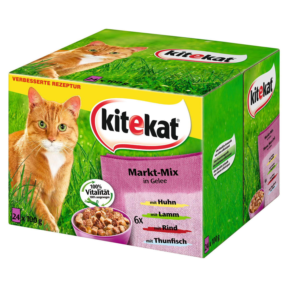 Kitekat Portionsbeutel Multipack Markt - Mix in Gelee 24 x 100g | 530954