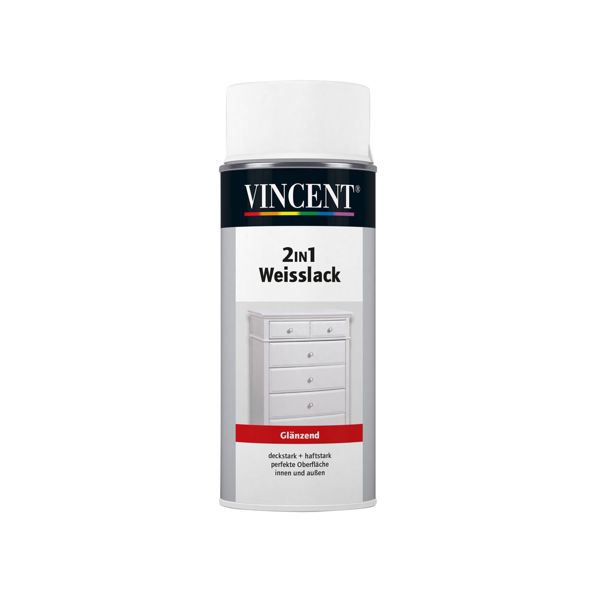 Vincent 2in1 Weißlack hochglänzend 400 ml | Hochglänzend | 548859