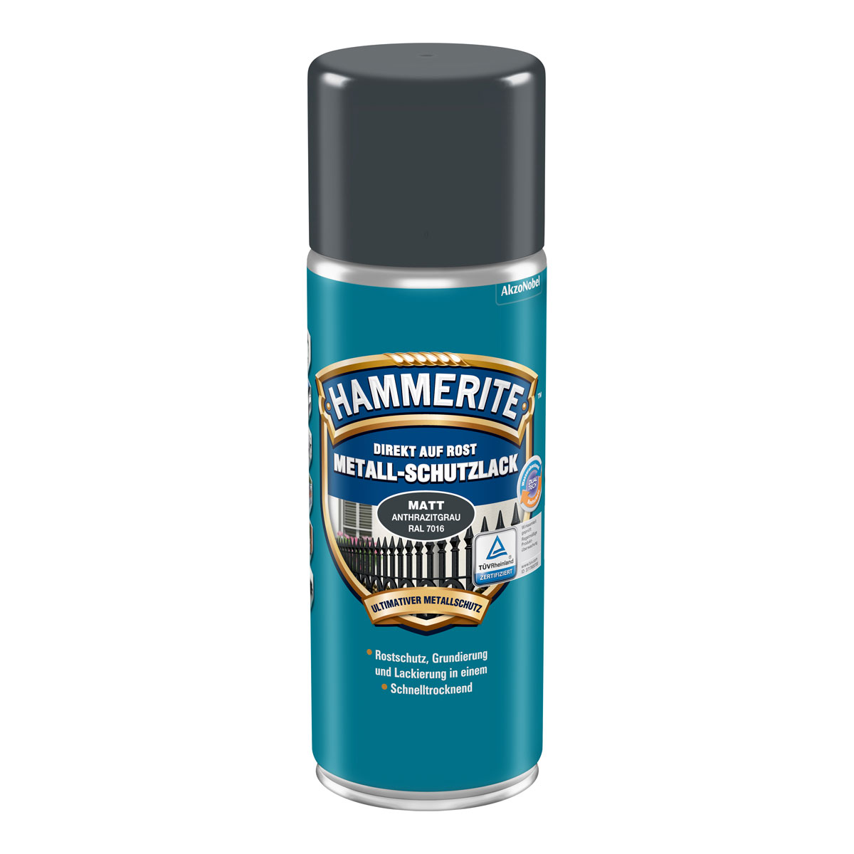 Hammerite Metall-Schutzlack matt anthrazitgrau 400 ml | 648837
