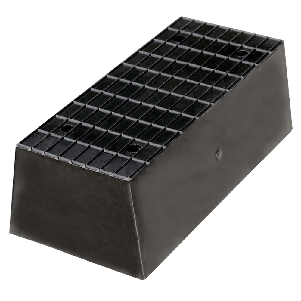 Gummiklotz für KFZ Hebebühnen » unten: 200 x 100 mm, oben: 200 x 80 mm, Höhe: 70 mm » eckig