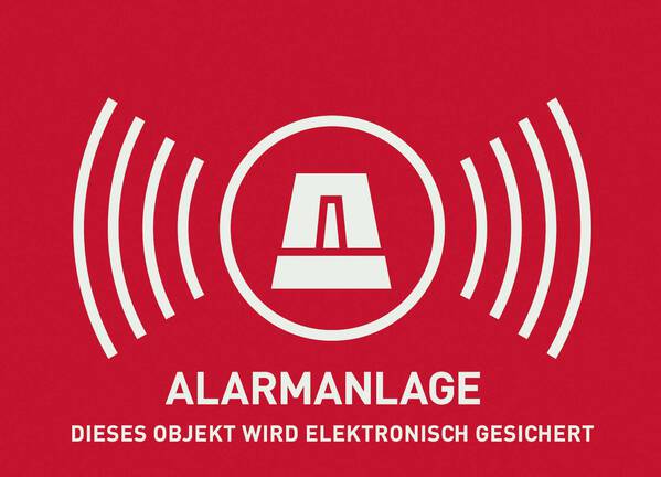 ABUS AU1322 Warnaufkleber Alarmanlage Sprachen Deutsch (B x H) 148 mm x 105 mm