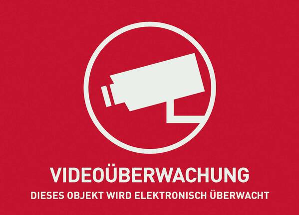 ABUS AU1320 Warnaufkleber Videoüberwachung Sprachen Deutsch (B x H) 148 mm x 105 mm
