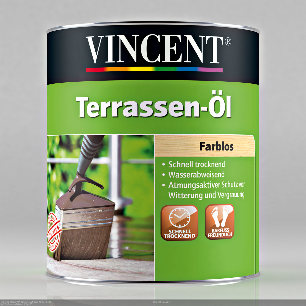 Vincent Terrassen-Öl Natur 2,5 L | 2,5 | 765021