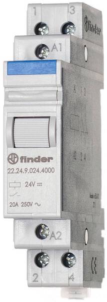 Finder 22.24.9.012.4000 Industrierelais Schaltstrom (max.): 20 A 2 Öffner 1 St.